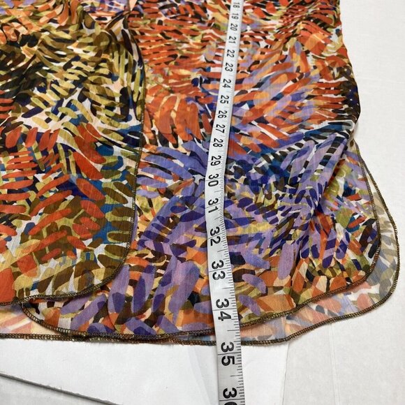 Democracy Kimono‎ Womens M Floral Botanical Pint Tiered Ruffle Sleeve Lace Artsy - Picture 8 of 9